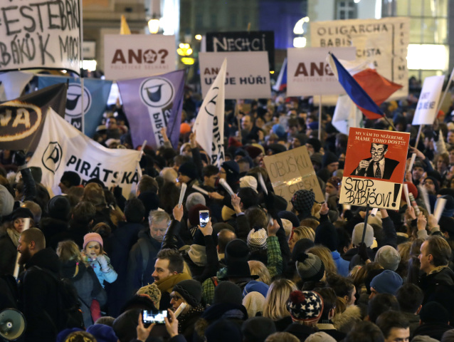 Česká republika, protest, demonštrácie, Praha, komunista, Zděnek Ondráček
