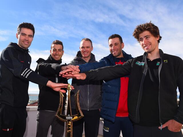 Tom Dumoulin, Fabio Aru, Christopher Froome, Vincenzo Nibali, Peter Sagan