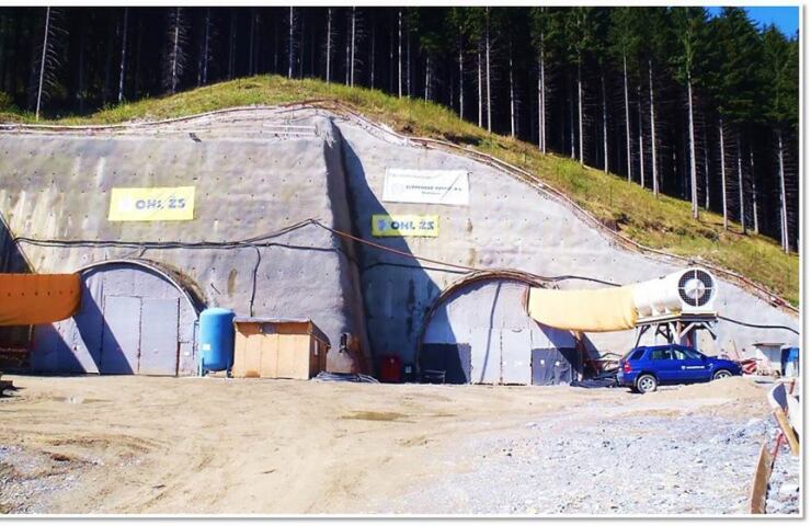 Čebrať, tunel, Ružomberok, práce