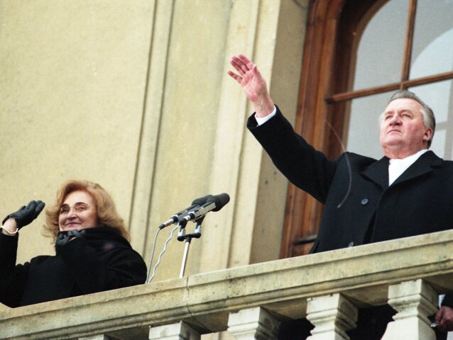 inaugurácia, Michal Kováč, manželka, Bratislavský hrad