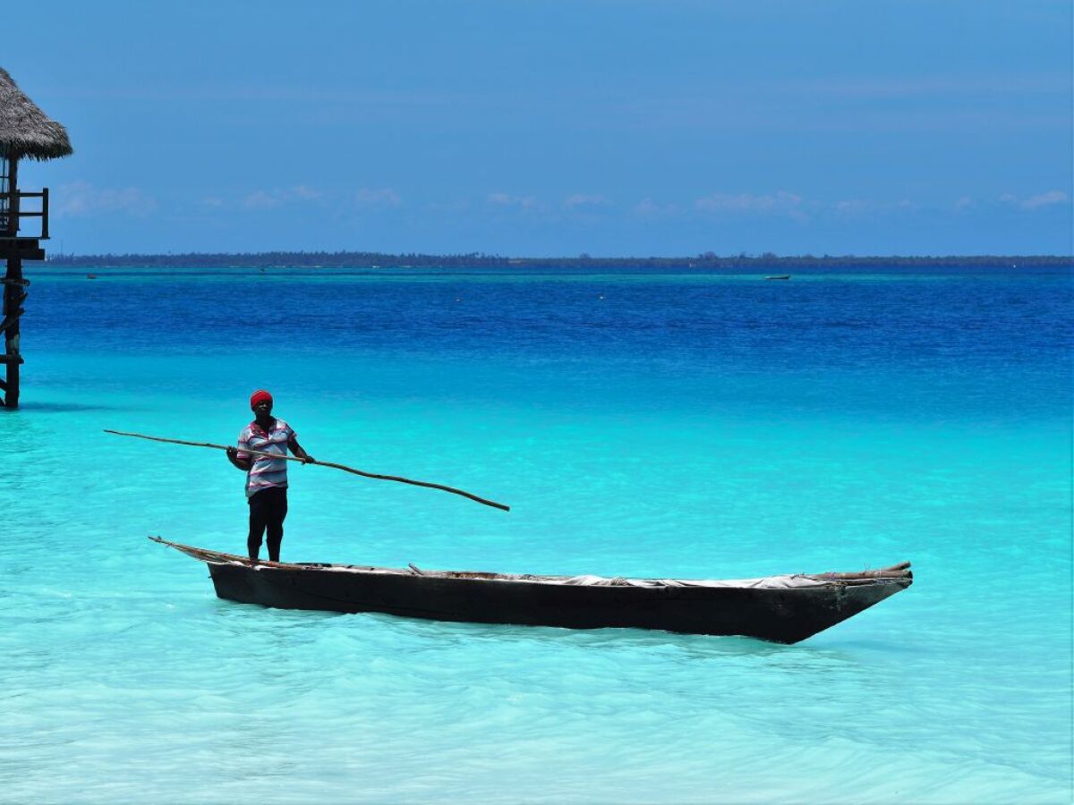 Zanzibar, more, oceán, loď