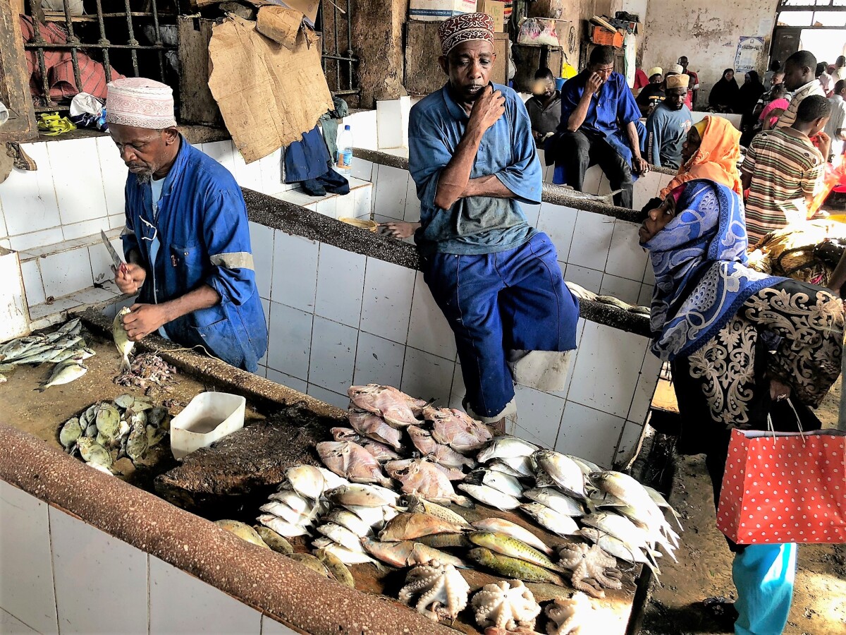 Zanzibar, trh, ryby