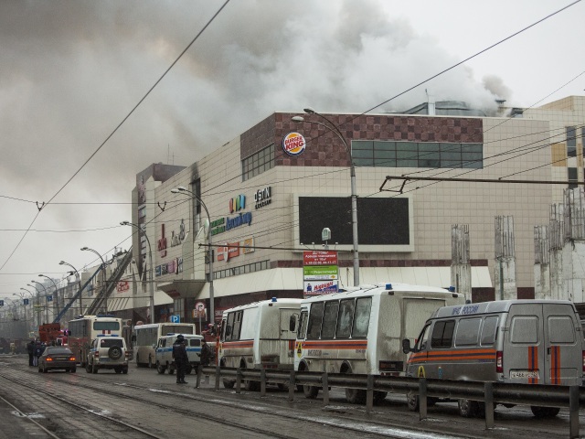 Rusko Požiar Sibír Nákupné Centrum