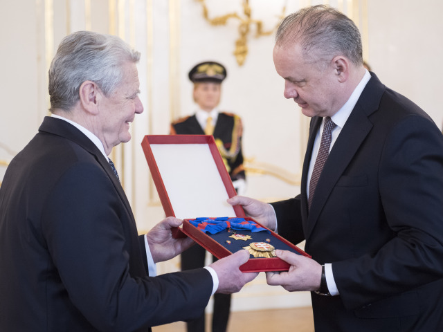 SR Kiska Nemecko Gauck vyznamenanie