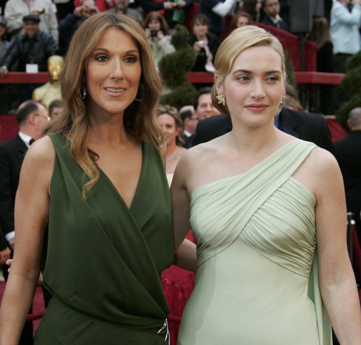 Kate Winslet (vpravo) a speváčka Celine Dion
