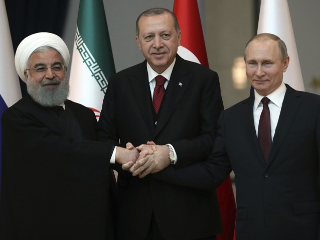 Turecko, Rusko, Irán, prezidenti, návšteva, Putin, Erdogan, Rúhání