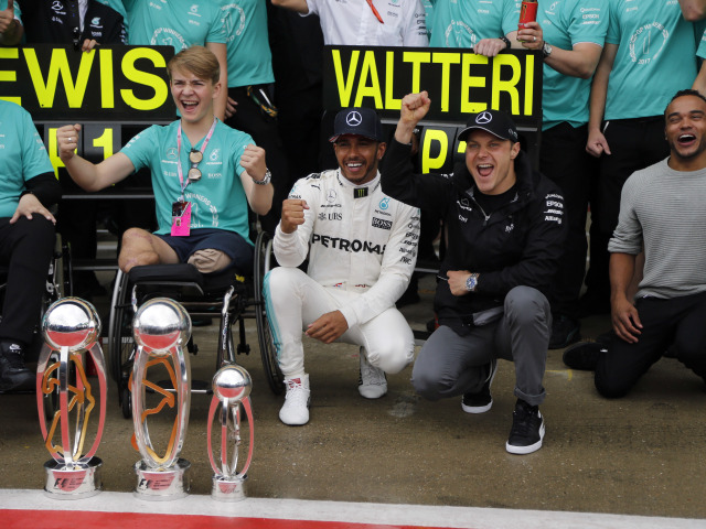 Billy Monger, Lewis Hamilton, Valtteri Bottas