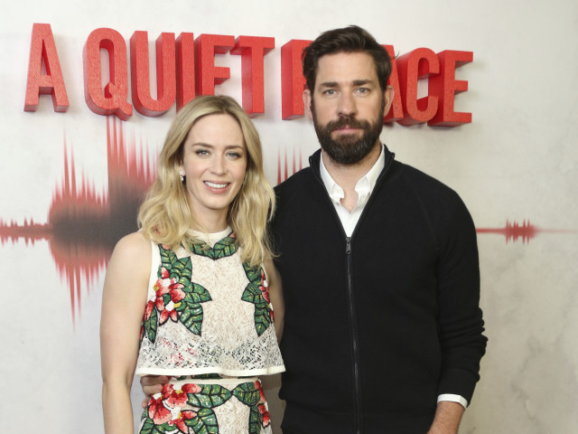 Herečka Emily Blunt a jej manžel - herec a režisér John Krasinski.