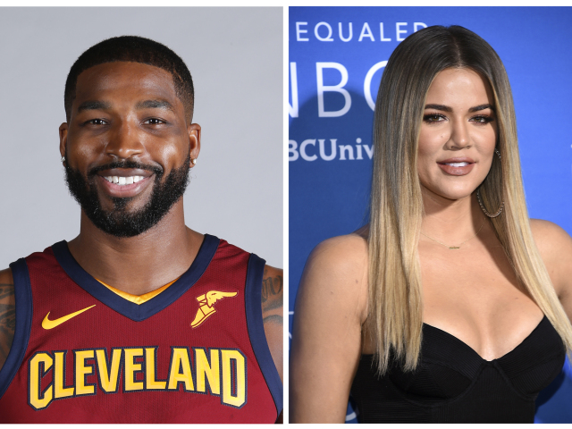 Khloe Kardashian (vpravo) a basketbalista Tristan Thompson