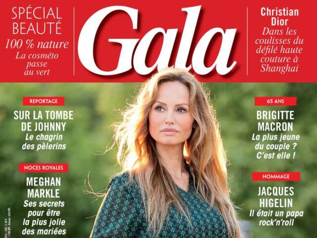 Slovenská modelka Adriana Sklenaříková Karembeu na obálke magazínu GALA. 