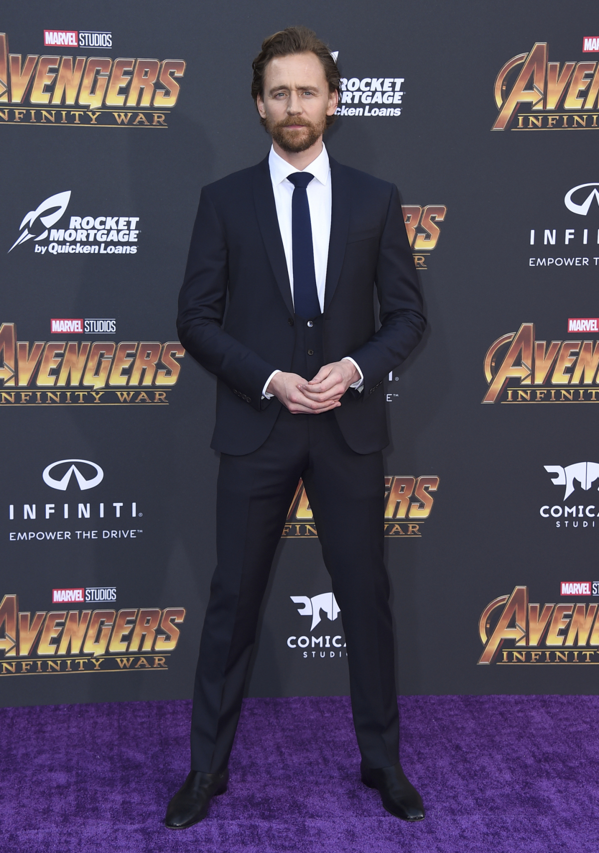 Herec Tom Hiddleston (predstaviteľ Lokiho) na premiére.