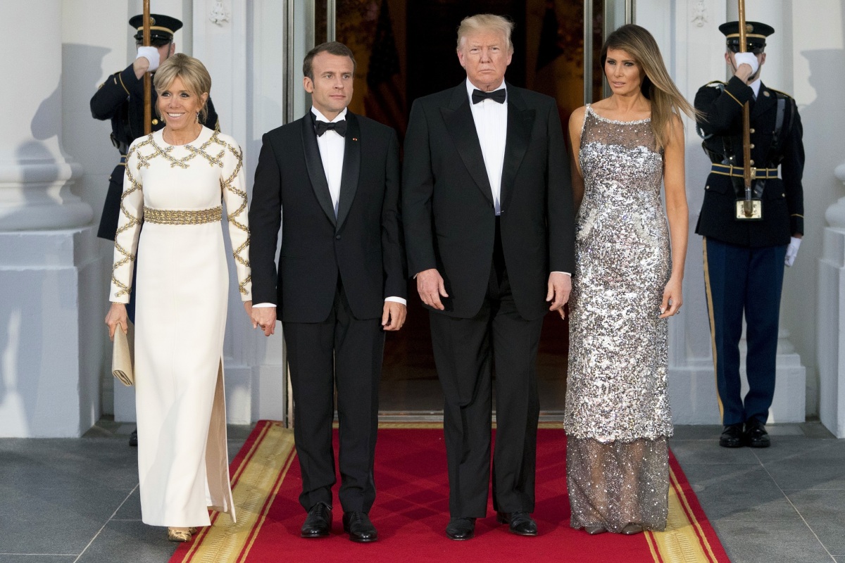 USA Francúzsko Macron Trump večera štátna