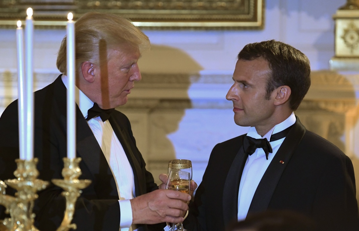 USA Francúzsko Macron Trump večera štátna