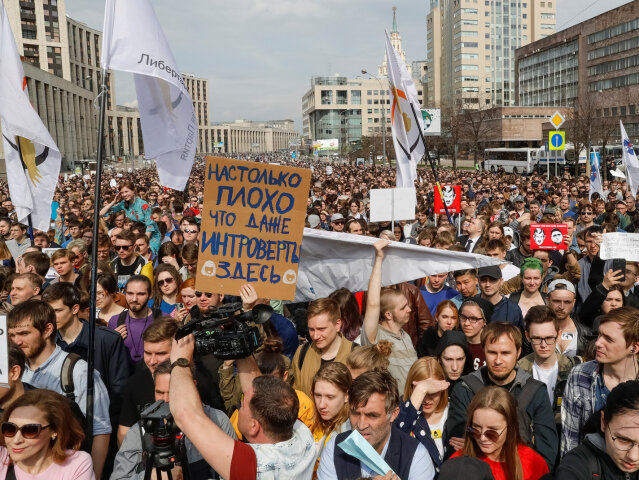 Rusko, Moskva, protest, Telegram