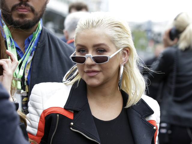 Americká speváčka Christina Aguilera na zábere z Baku. 