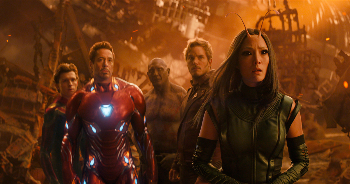 Záber z filmu Avengers: Nekonečná vojna. 