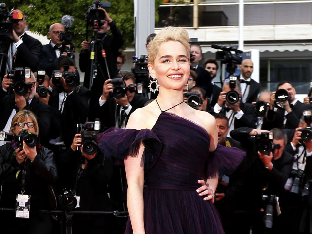 Herečka Emilia Clarke na premiére filmu Solo: A Star Wars Story v Cannes. 