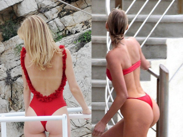 Modelky Nadine Leopold a Elsa Hosk v Cannes.