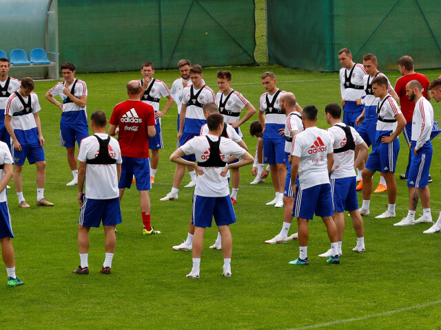 Ruskí futbalisti, tréning