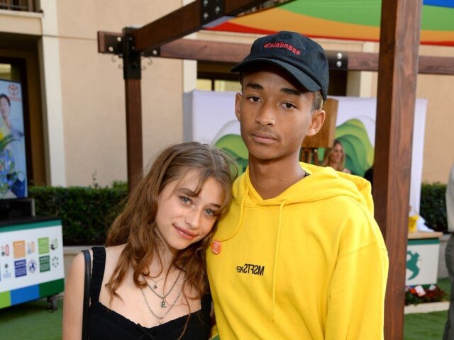 Modelka Odessa Adlon a jej priateľ Jaden Smith na vyhlásení cien Environmental Media Awards.
