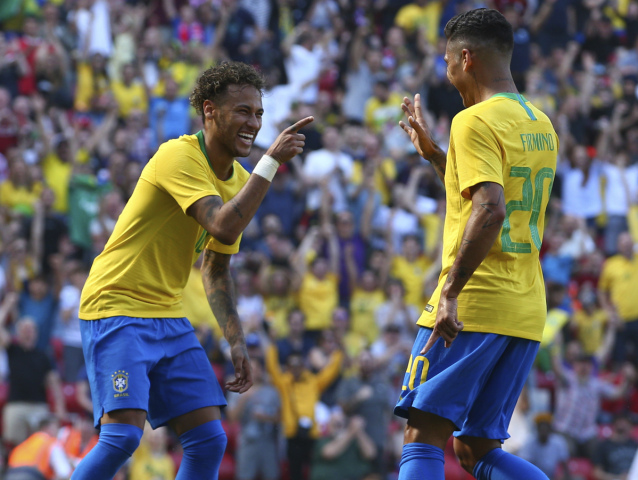 Anglicko futbal príprava MS2018 Brazília Chorvátsko