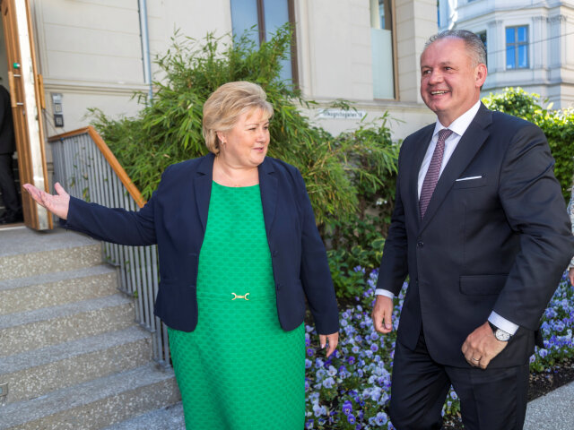 Erna Solbergová Andrej Kiska