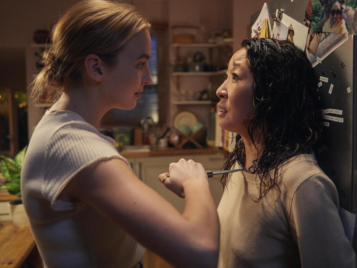 killing eve, sandra oh, jodie comer,
