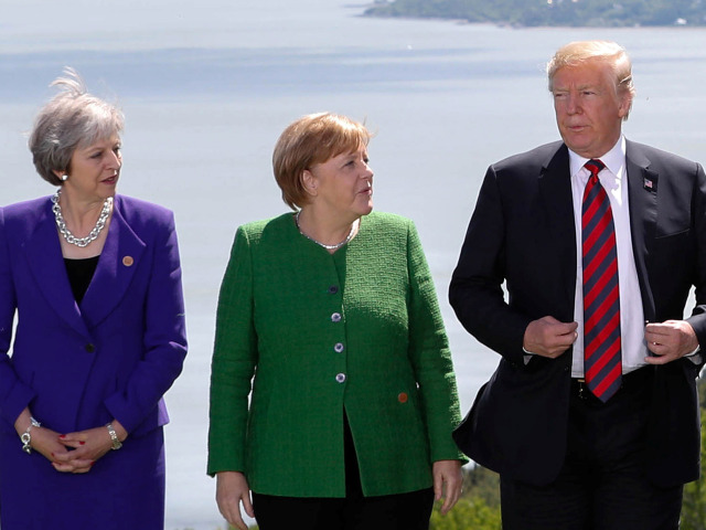 summit G7, Kanada, Mayová, Merkelová, Trump