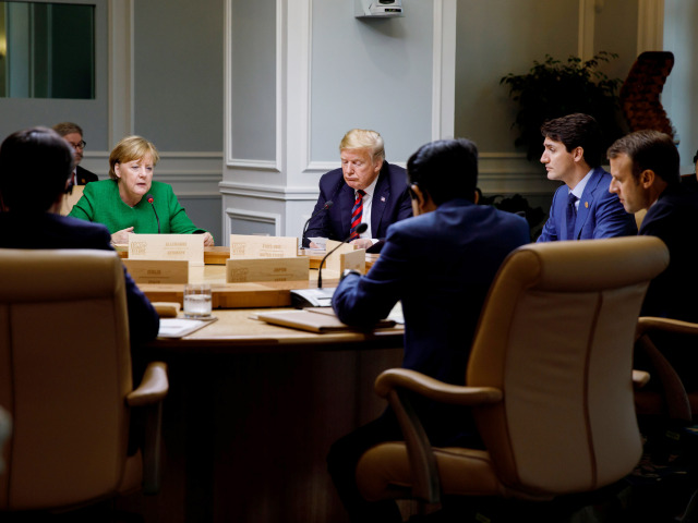 G7, Trump, Merkelová, Trudeau