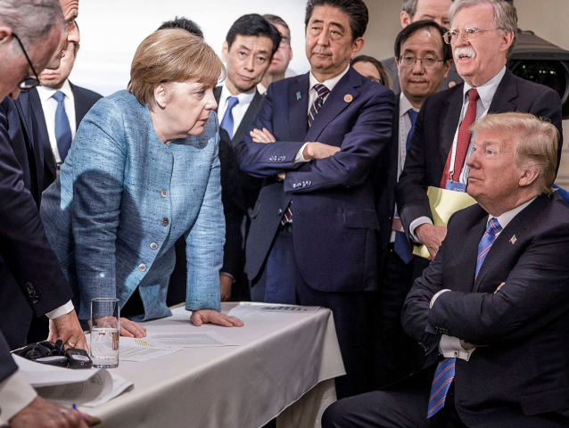 Trump, Merkelová,