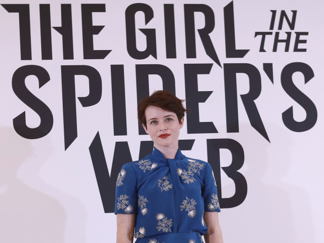 Herečka Claire Foy predstavila film Dievča v pavúčej sieti. 