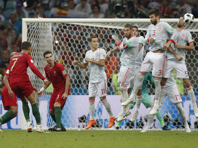 Cristiano Ronaldo, priamy kop