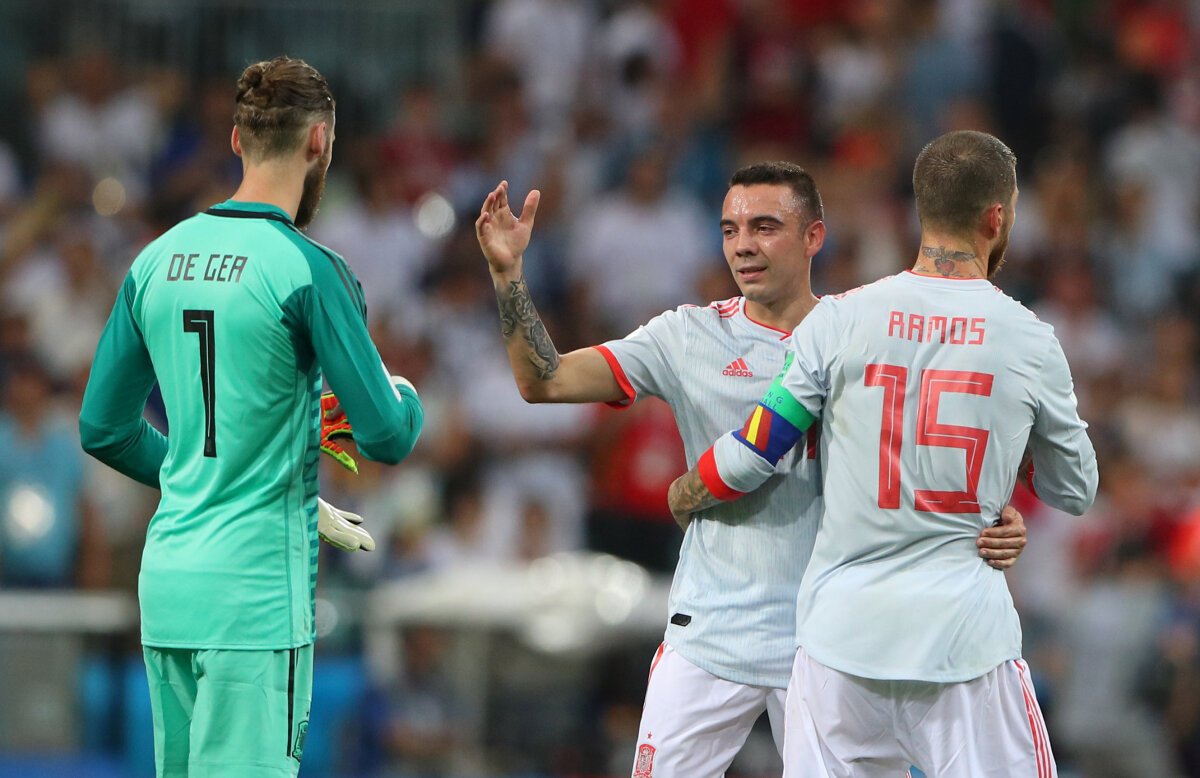 Iago Aspas, Sergio Ramos, David De Gea