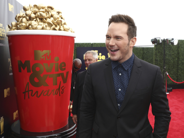 Herec Chris Pratt prichádza na vyhlásenie cien MTV Movie and TV Awards.