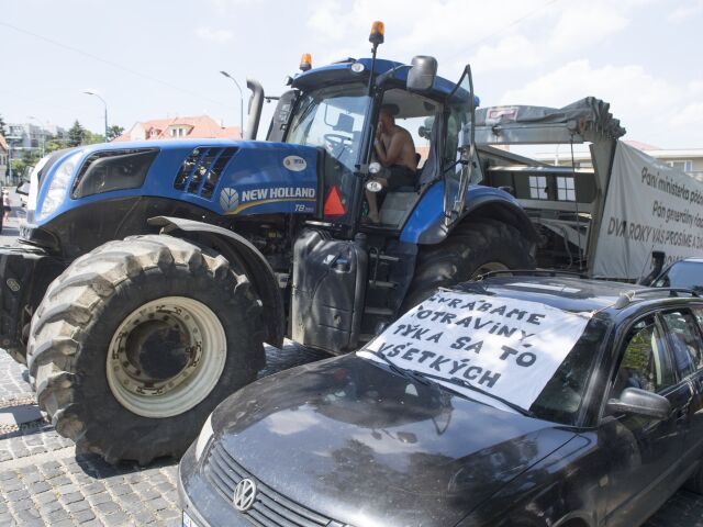 protestujúci farmári Danko stretnutie