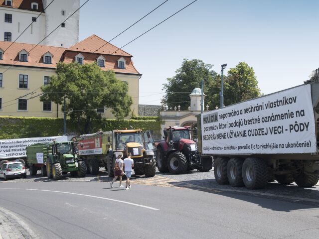 protestujúci farmári Danko stretnutie