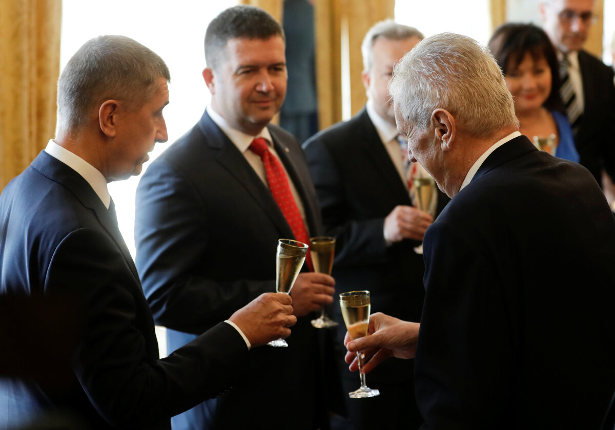 Miloš Zeman Jan Hamáček Andrej Babiš