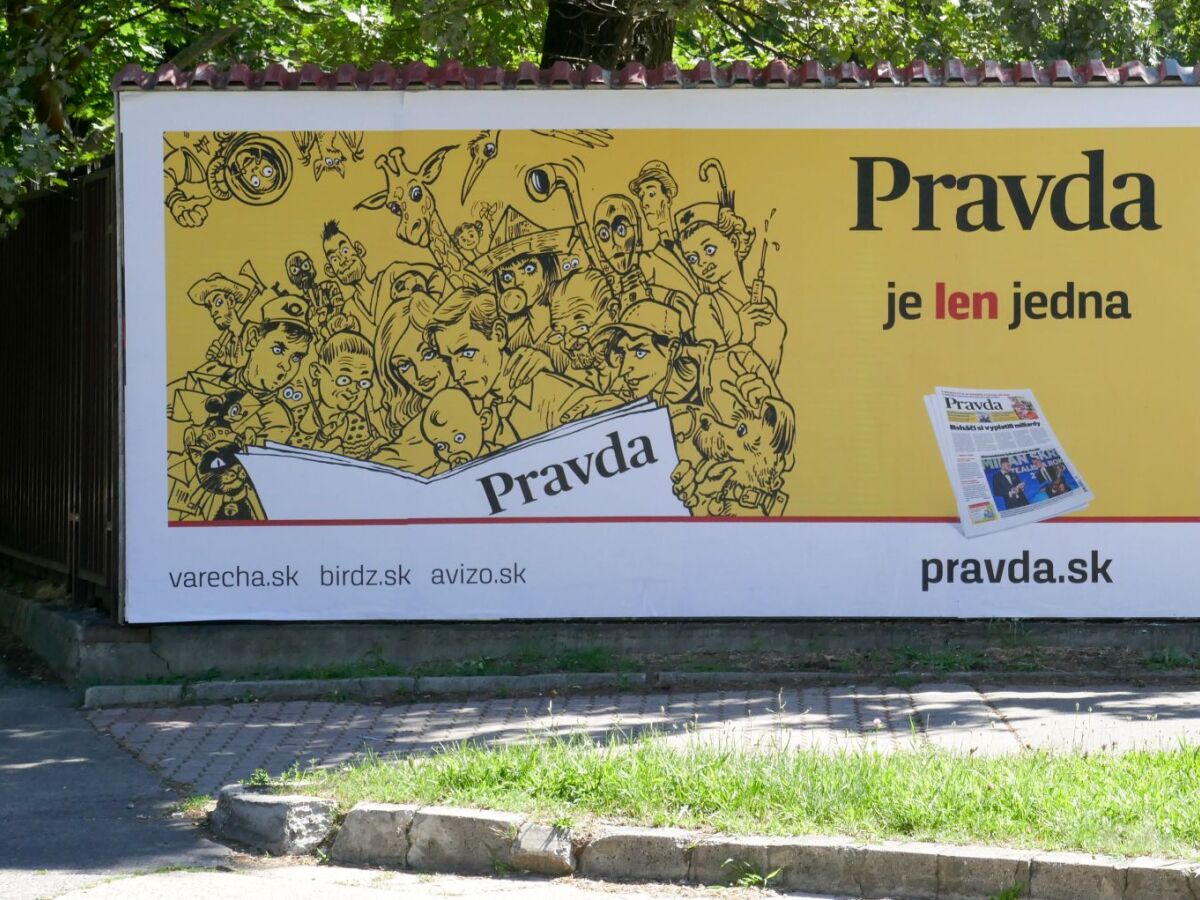 bilbord, kampaň PRAVDA,