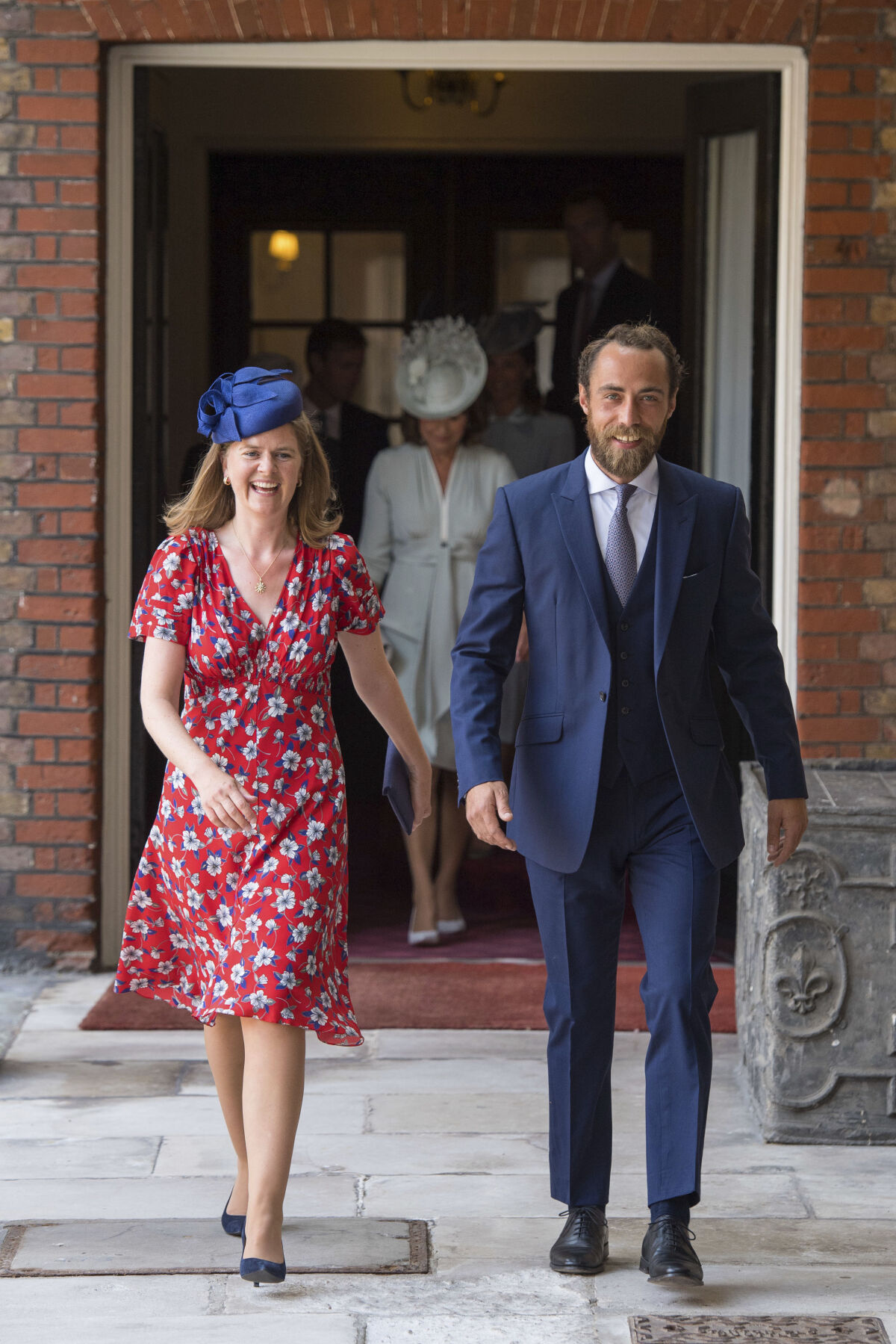 James Middleton a jeho spoločnosť na krste princa Louisa. 