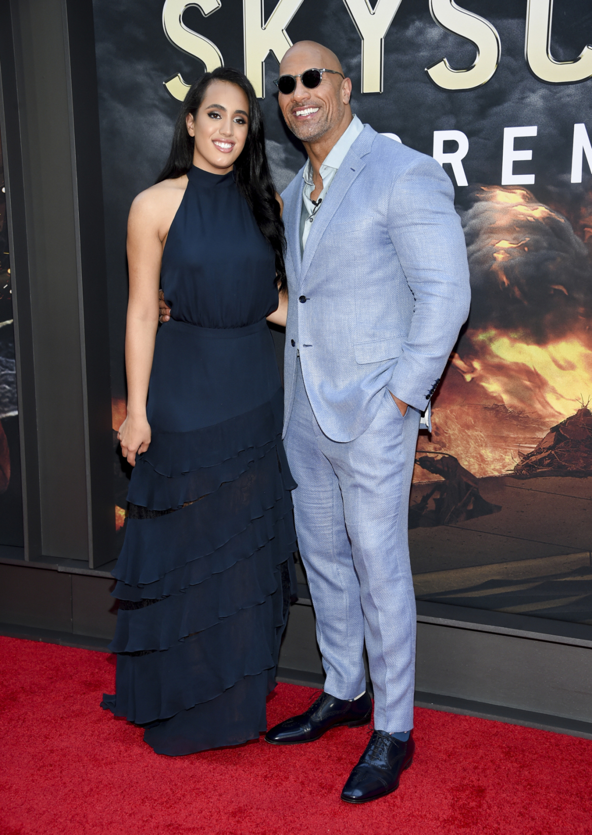 Herec Dwayne Johnson a jeho dcéra Simone Johnson.