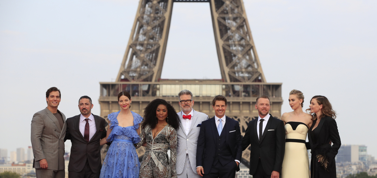 Herecké osadenstvo filmu Mission: Impossible - Fallout na premiére v Paríži. 