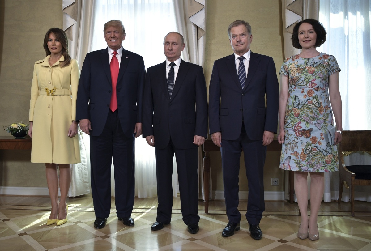 Melania Trumpová, Donald Trump, Vladimir Putin, Sauli Niinisto, Jenni Haukio