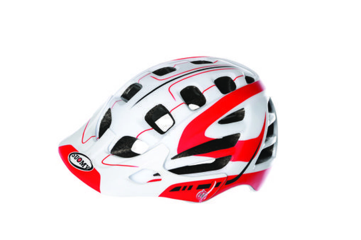 Prilba SUOMY SCRAMBLER-S-LINE WHITE/RED