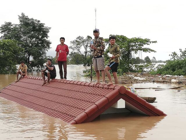 Laos priehrada pretrhnutá nezvestní