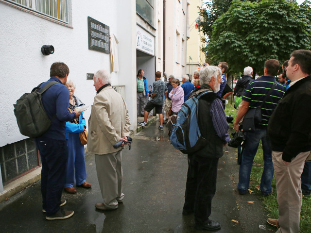 Odhalenie tabule Vrba - Wetzler Memorial