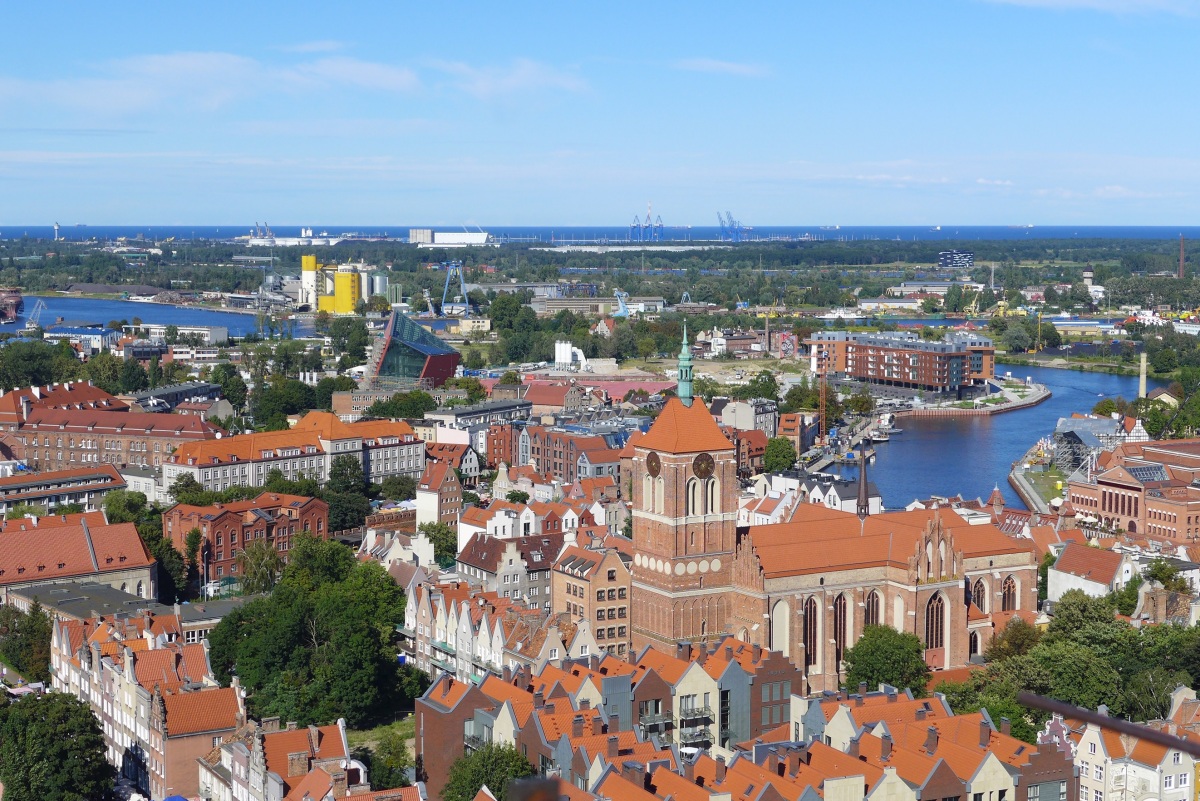 Pohľad z Baziliky svätej Márie, Gdansk