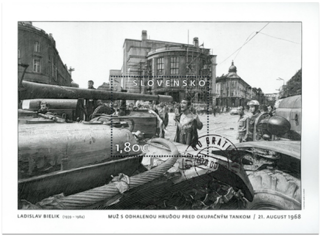 bielik pošta známka okupácia tank