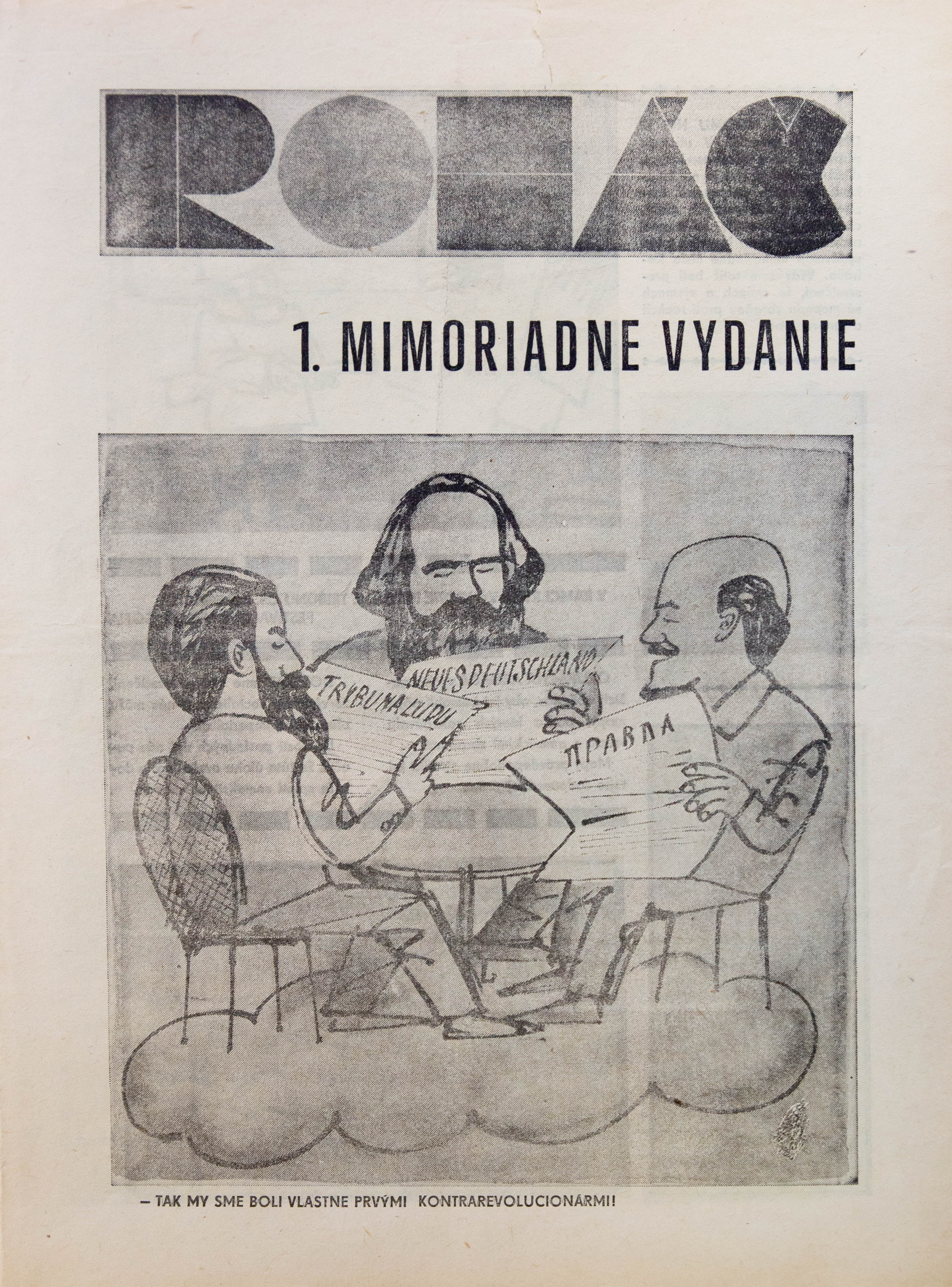 Mimoriadne vychádzali aj humoristicko-satirické periodiká ako Roháč.