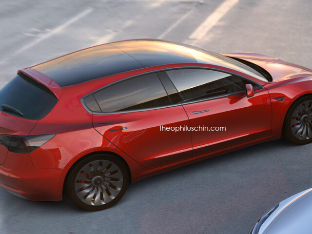 Tesla Hatchback - ilustrácia 2018