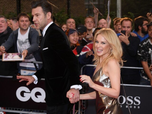 Kylie Minogue a jaj priateľ Paul Solomons 